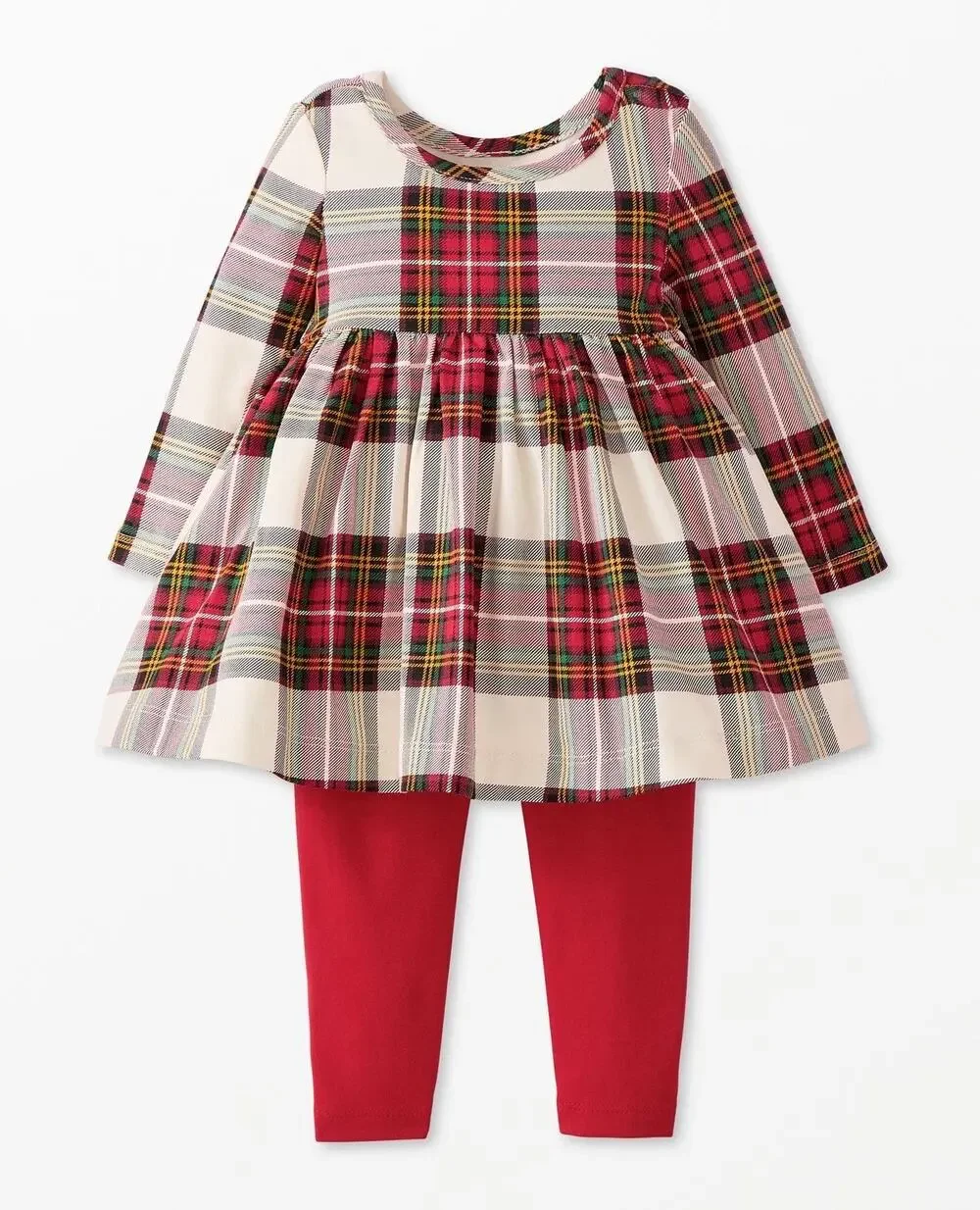 Hanna Andersson Baby Holiday Skater Dress & Leggings Set 9-12 Months